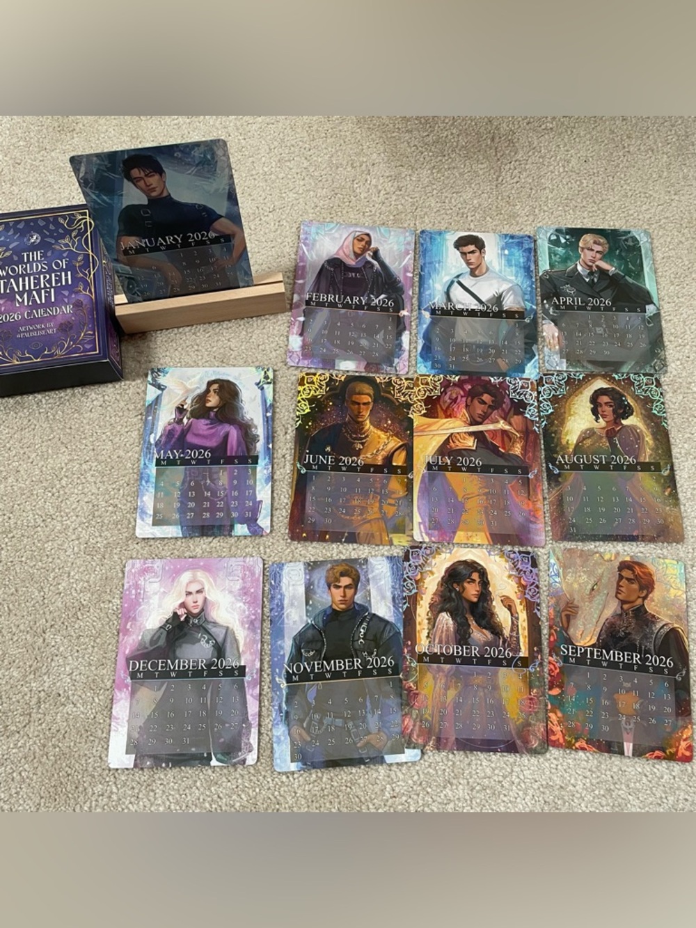 Fairyloot | The Worlds of Tahereh Mafi Calendar/Character Art Cards